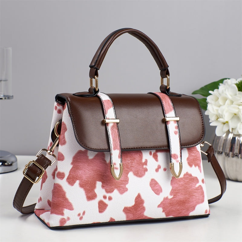 New Designer Luxury Cross Body Bag - Leather Handbag Ladies Single Strap Genuine Leather Diamond Flower Fashion Polyester