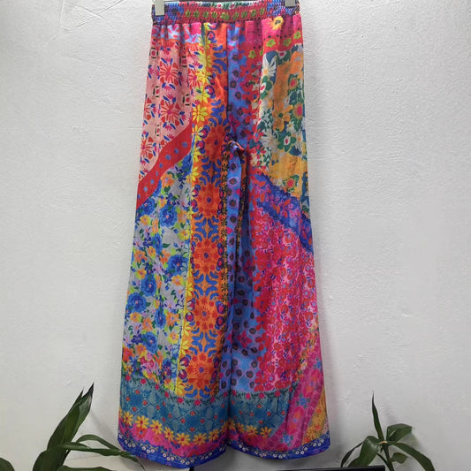 Women’s Bohemian Loose Wide-Leg Vacation Pants
