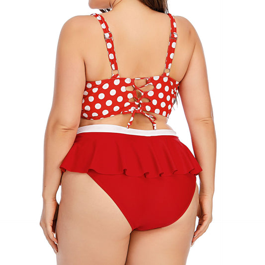 Plus-Size Women’s Push-Up Bikini Set – Two-Piece Swimwear