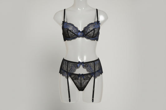 3-Piece Two-Tone Lace Set