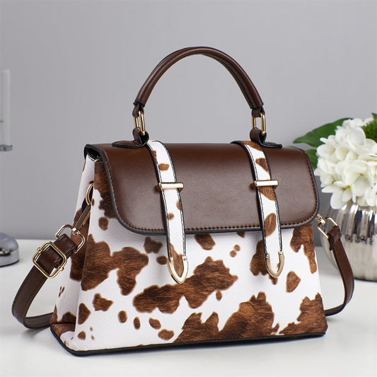 New Designer Luxury Cross Body Bag - Leather Handbag Ladies Single Strap Genuine Leather Diamond Flower Fashion Polyester
