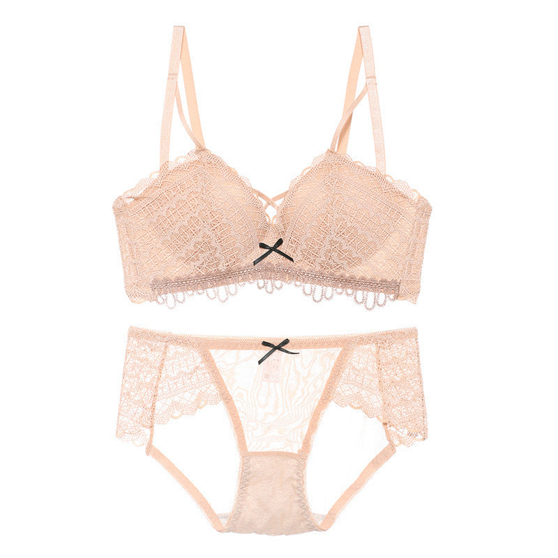 Women's Bow Tie Bra Set