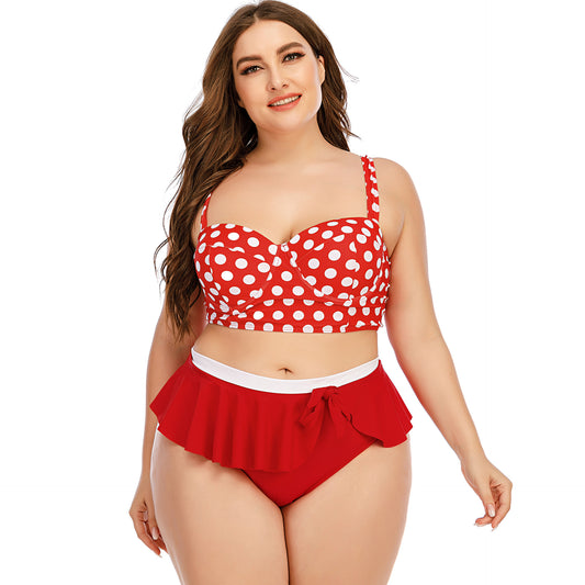 Plus-Size Women’s Push-Up Bikini Set – Two-Piece Swimwear