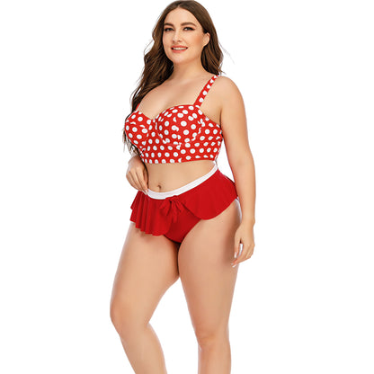 Plus-Size Women’s Push-Up Bikini Set – Two-Piece Swimwear