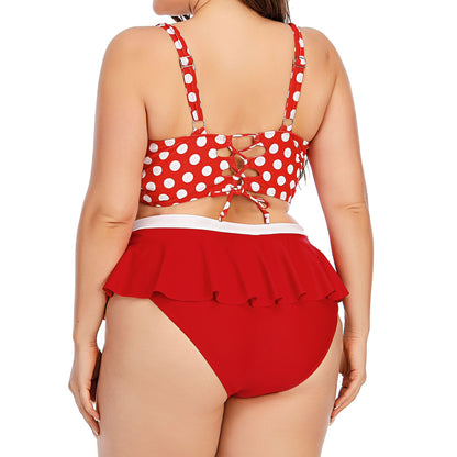 Plus-Size Women’s Push-Up Bikini Set – Two-Piece Swimwear