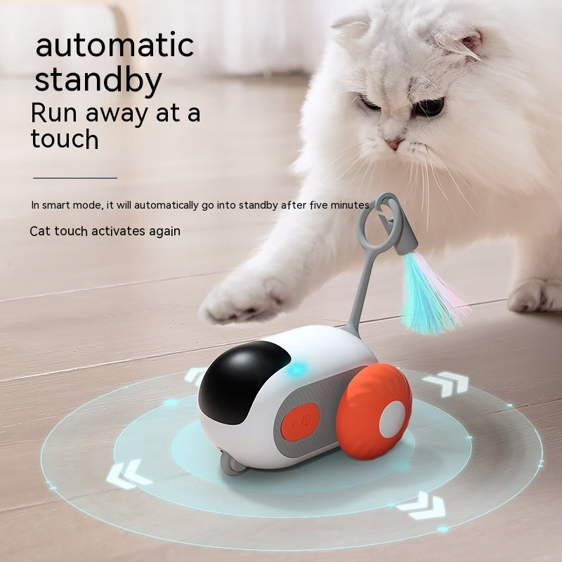Remote Control Interactive Cat Car Toy USB Charging Chasing Automatic Self-moving