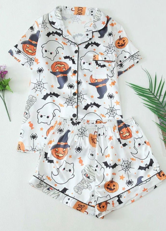 Women’s Halloween Satin Pajama Set