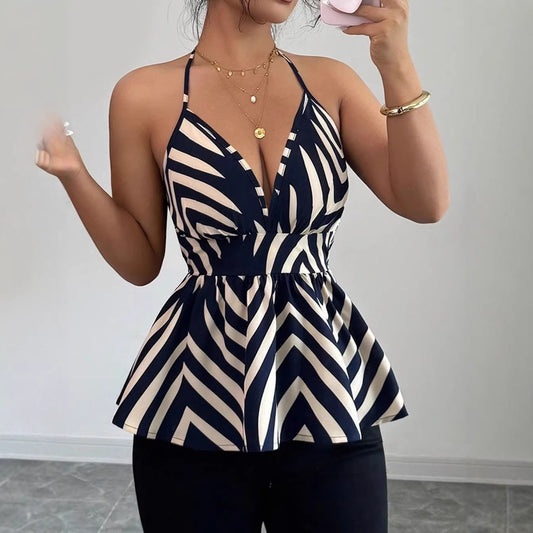Women’s Elegant Halter Backless Top – Chic & Stylish