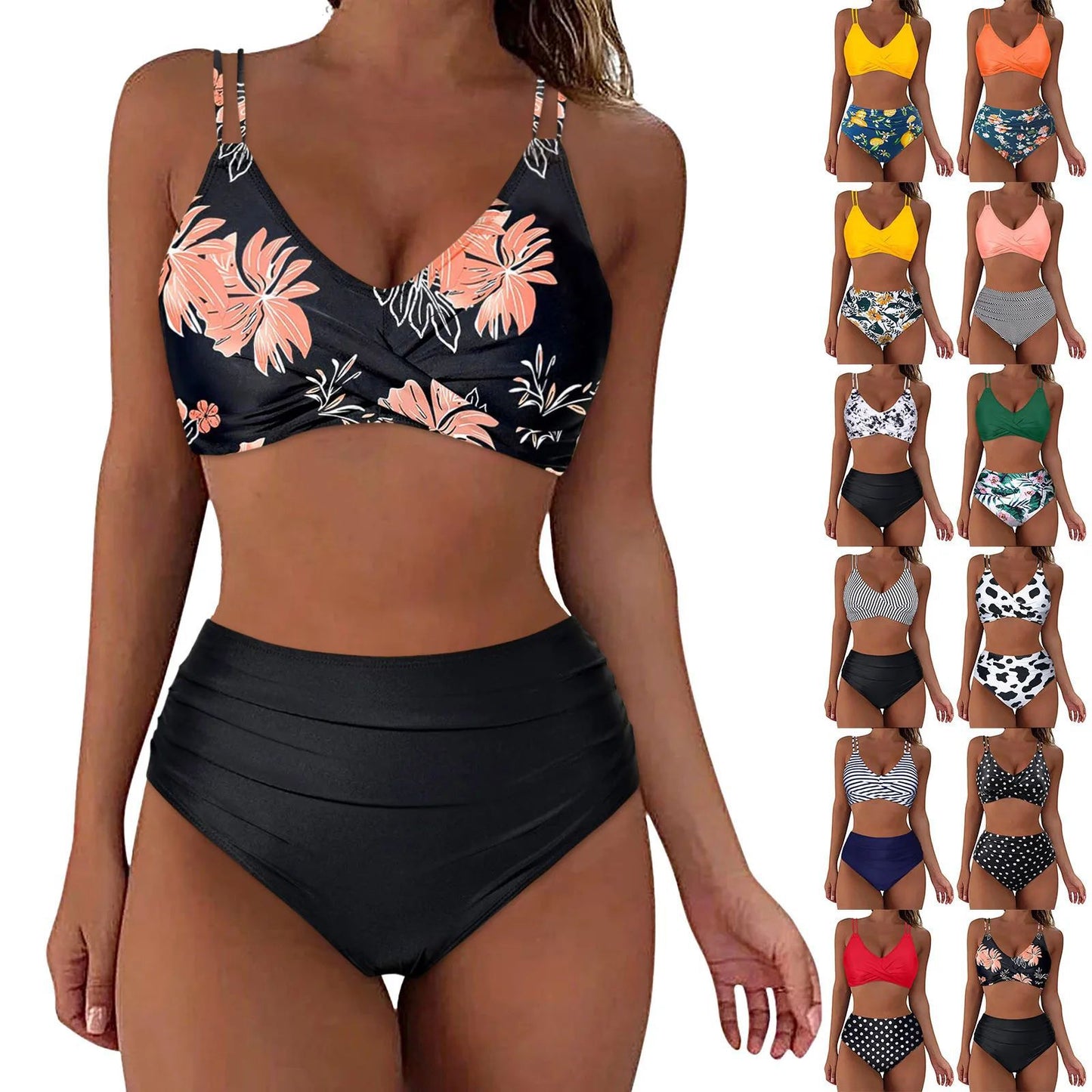 Women's Printed European & American Style Bikini Set