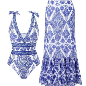 Ethnic Style One-Piece Swimsuit for Women