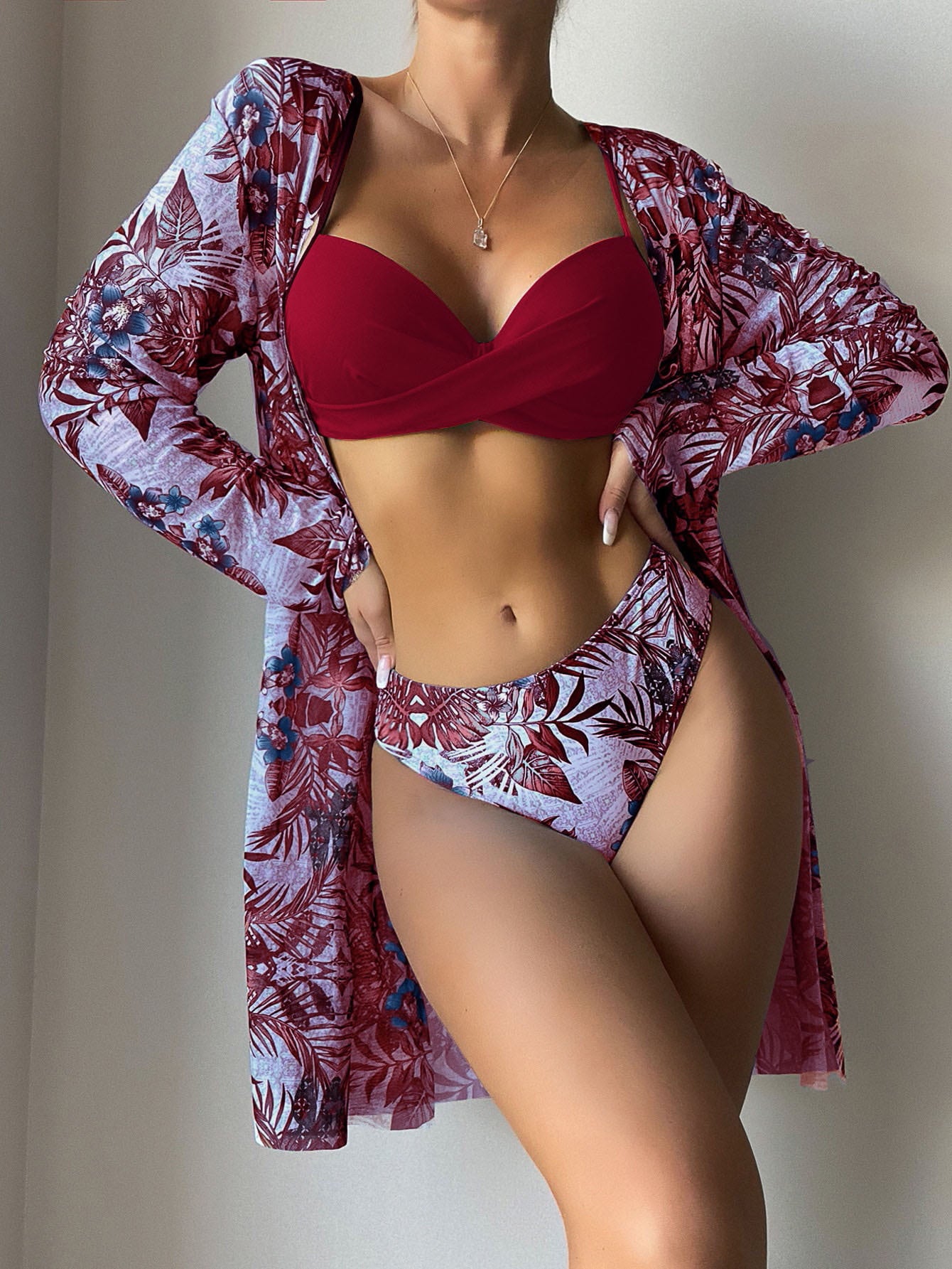 Women's Hard-Packed Mesh Split Swimsuit