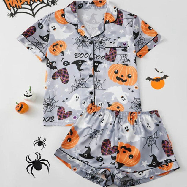 Women’s Halloween Satin Pajama Set