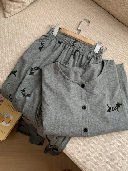 Women’s Printed Cotton Pajama Set