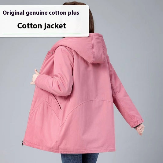 Loose Middle-aged And Elderly Casual Cotton-padded Jacket Women