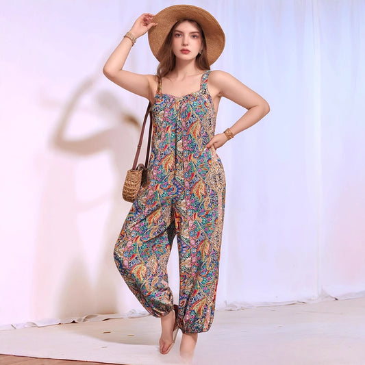 Plus-Size Women’s High-Waist Fashionable Jumpsuit