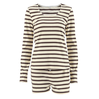 Women’s Striped Knitted Pajama Set