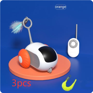 Remote Control Interactive Cat Car Toy USB Charging Chasing Automatic Self-moving