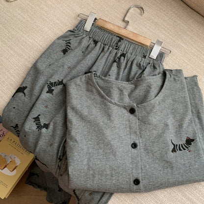 Women’s Printed Cotton Pajama Set