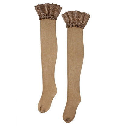 Sexy Sheer Non-Slip Thigh-High Stockings – Transparent High Socks for Women