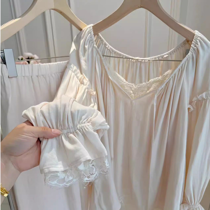 Women’s Cotton Double-Layer Gauze Pajama Set