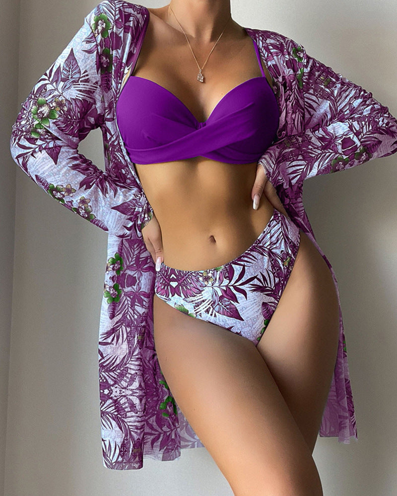 Women's Separate Bikini Three-Piece Set