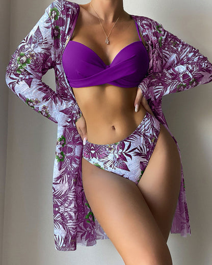 Women's Separate Bikini Three-Piece Set