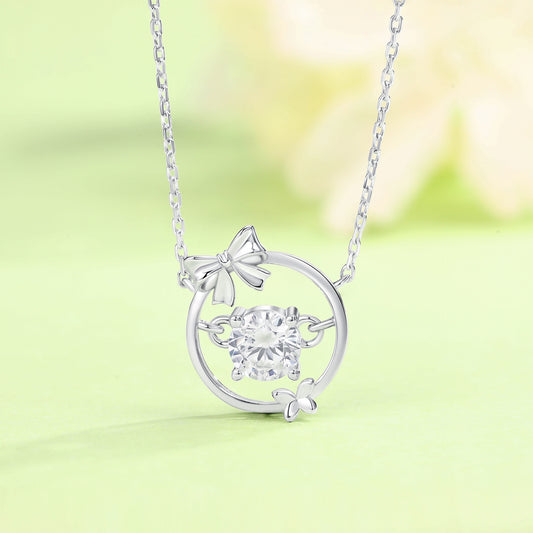 925 Sterling Silver Bow Necklace