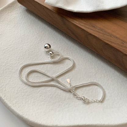 S925 Sterling Silver Spherical Necklace