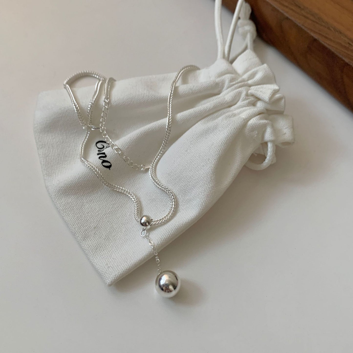 S925 Sterling Silver Spherical Necklace