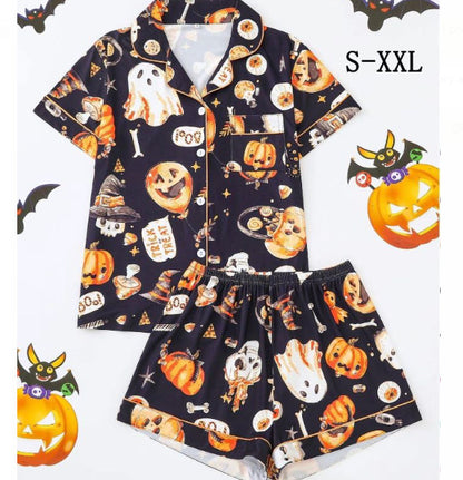 Women’s Halloween Satin Pajama Set