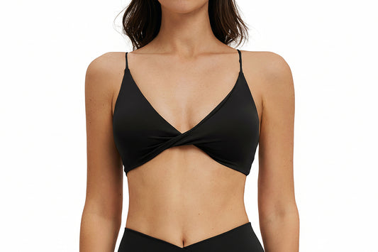 V-neck Thin-strapped Back-flattering Casual Yoga Bra