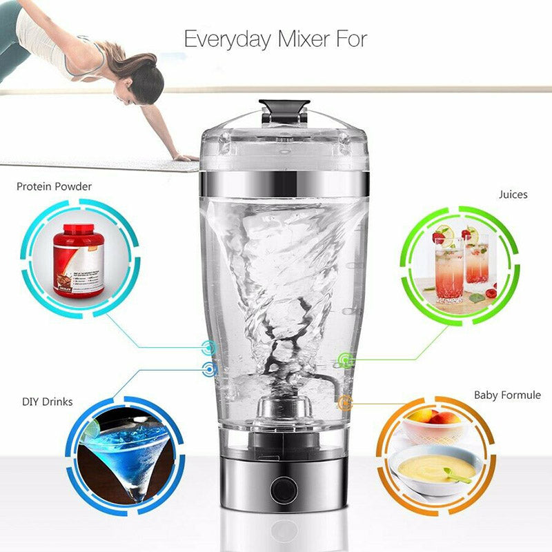 Electric Protein Shake Stirrer USB Shake Bottle Milk Coffee Blender Kettle charging Electric Shaker Cup