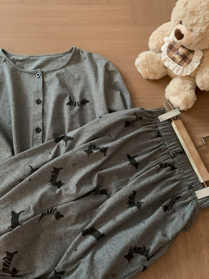 Women’s Printed Cotton Pajama Set