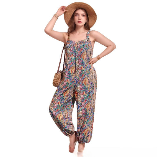 Plus-Size Women’s High-Waist Fashionable Jumpsuit