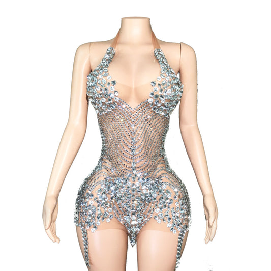 Women’s Sexy Performance Miniskirt with Halter & Backless Design