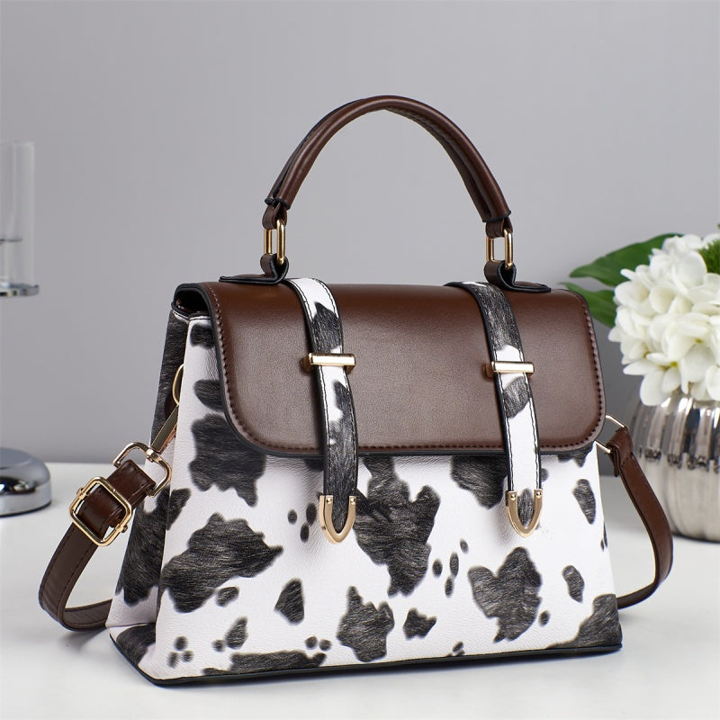 New Designer Luxury Cross Body Bag - Leather Handbag Ladies Single Strap Genuine Leather Diamond Flower Fashion Polyester