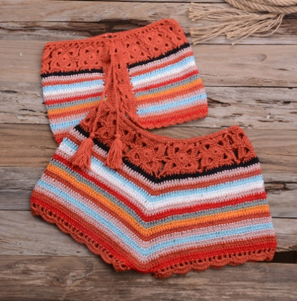 Women’s Resort-Style Split Color Beach Swimsuit
