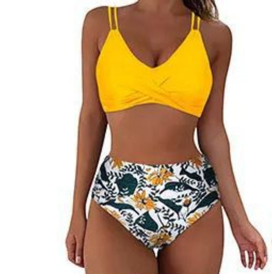 Women Printed European & American Style Bikini Set