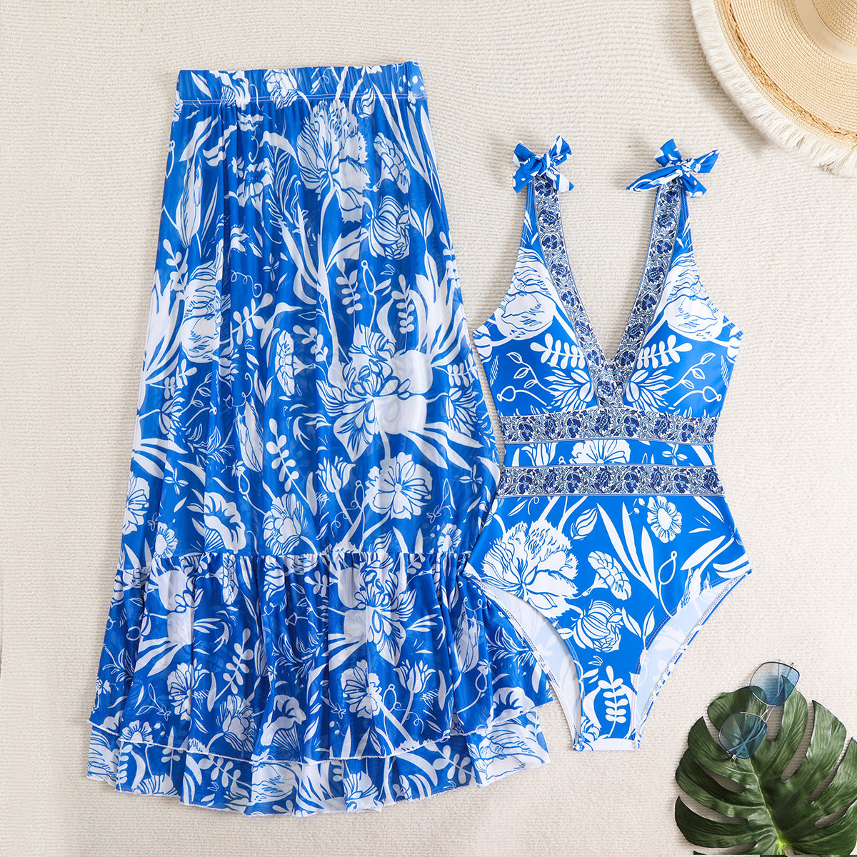 Ethnic Style One-Piece Swimsuit for Women