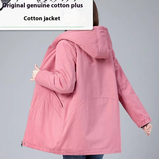 Loose Middle-aged And Elderly Casual Cotton-padded Jacket Women